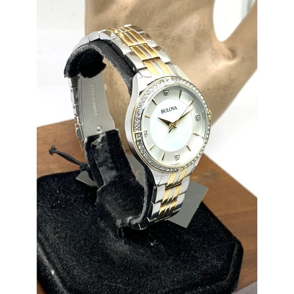 Bulova Women\'s Watch 98L273 Mother of Pearl Dial Two Tone Stainless Stee… main image 6